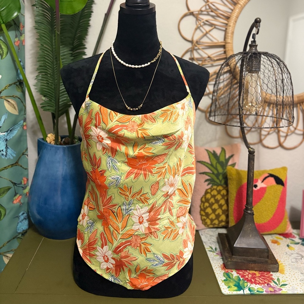 Evolutionary Tropical Halter Top